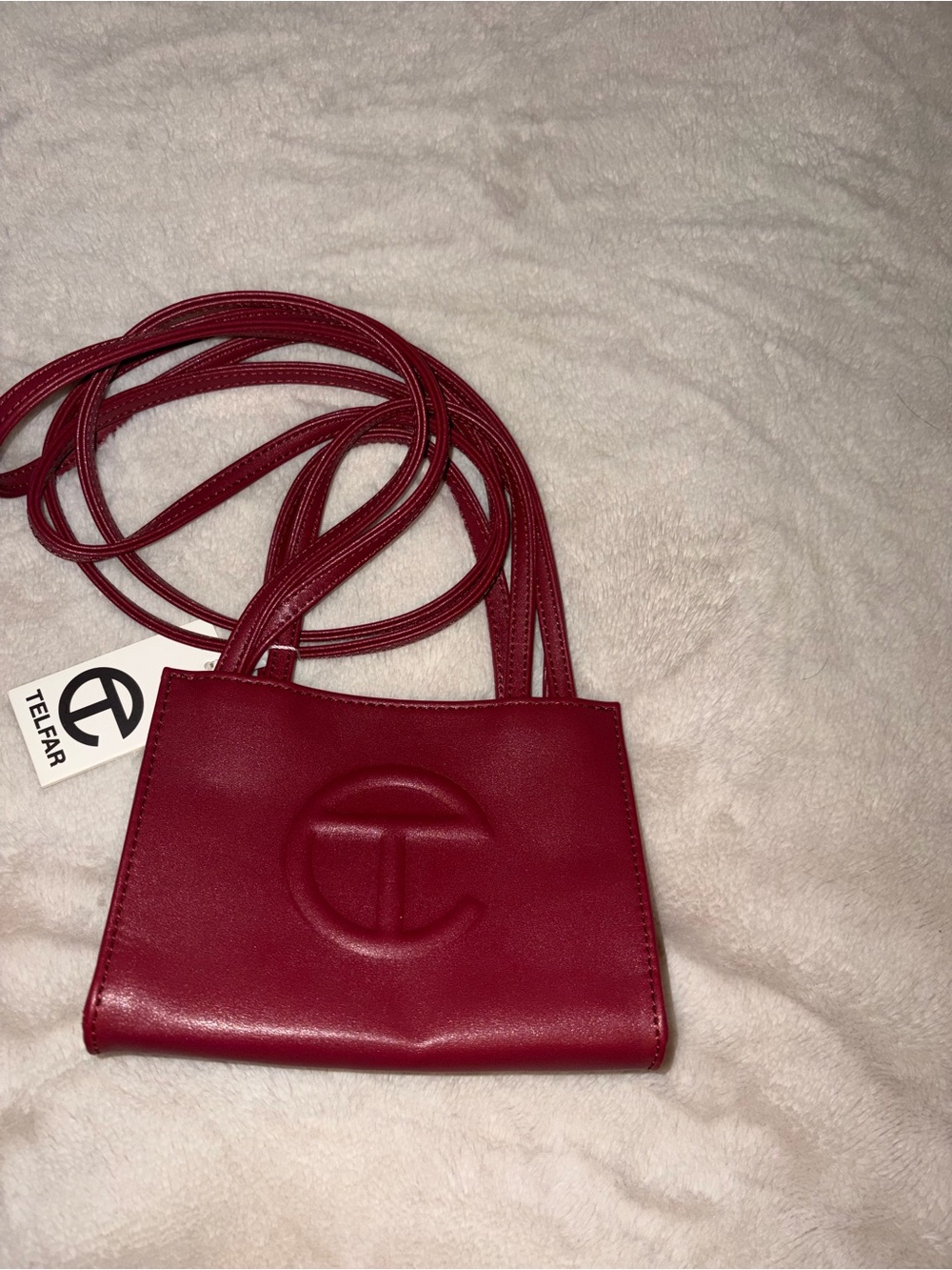 NWT Telfar Small Shopping Bag Oxblood Burgundy Crossbody